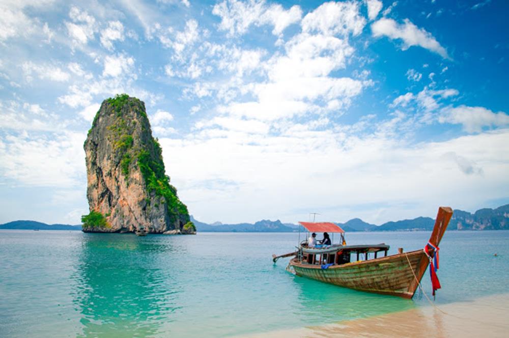 Tropical vacation holiday tourism beach concept,Pranang beach,Krabi,Thailand