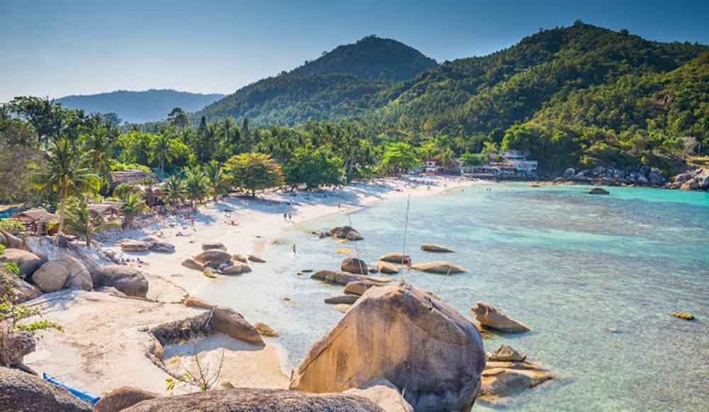 Silver beach, Crystal Beach beach view at Koh Samui Island Thailand