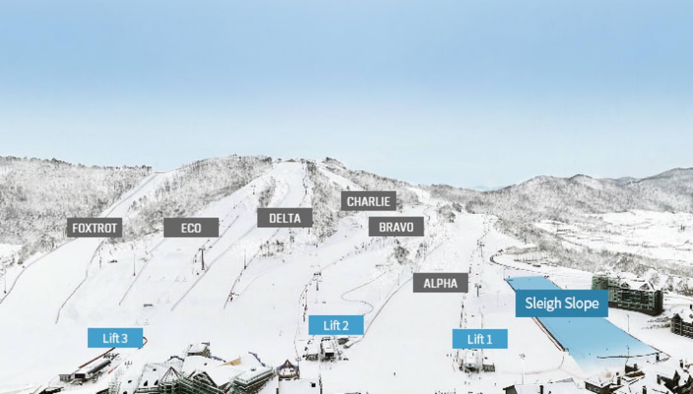 韓國-阿爾卑西亞滑雪度假村-滑雪道