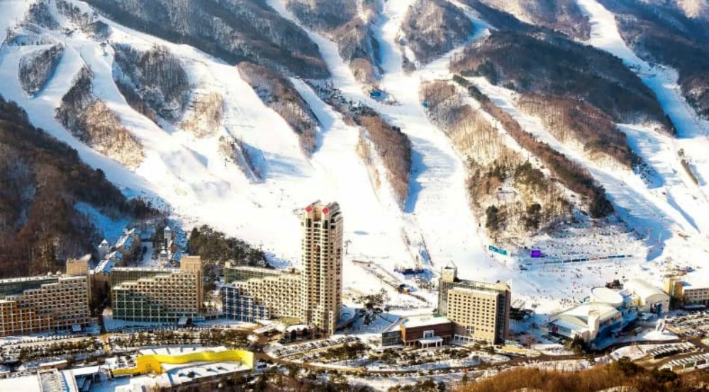 韓國-鳳凰平昌滑雪場-滑雪道2