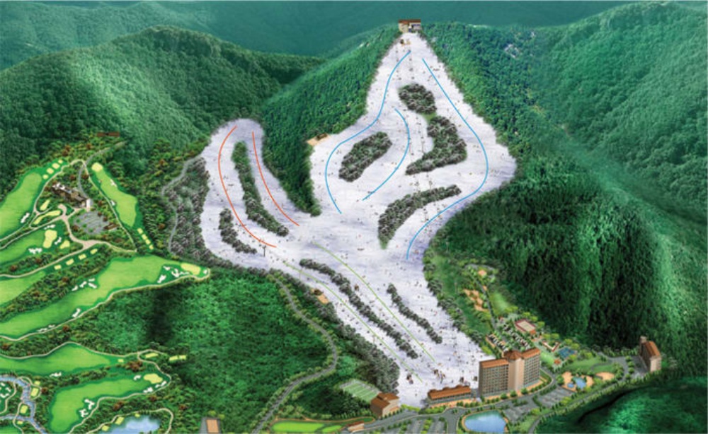 韓國-釜山-伊甸園山谷滑雪度假村-滑雪道