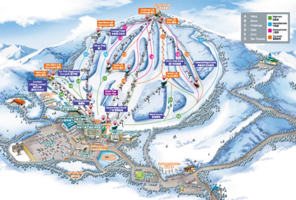 韓國-威利希利滑雪場-滑雪道